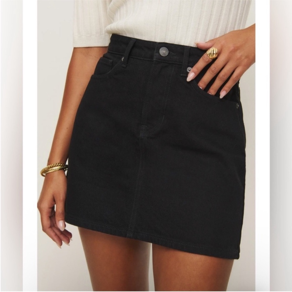 Reformation Lydia High Waist Denim Miniskirt